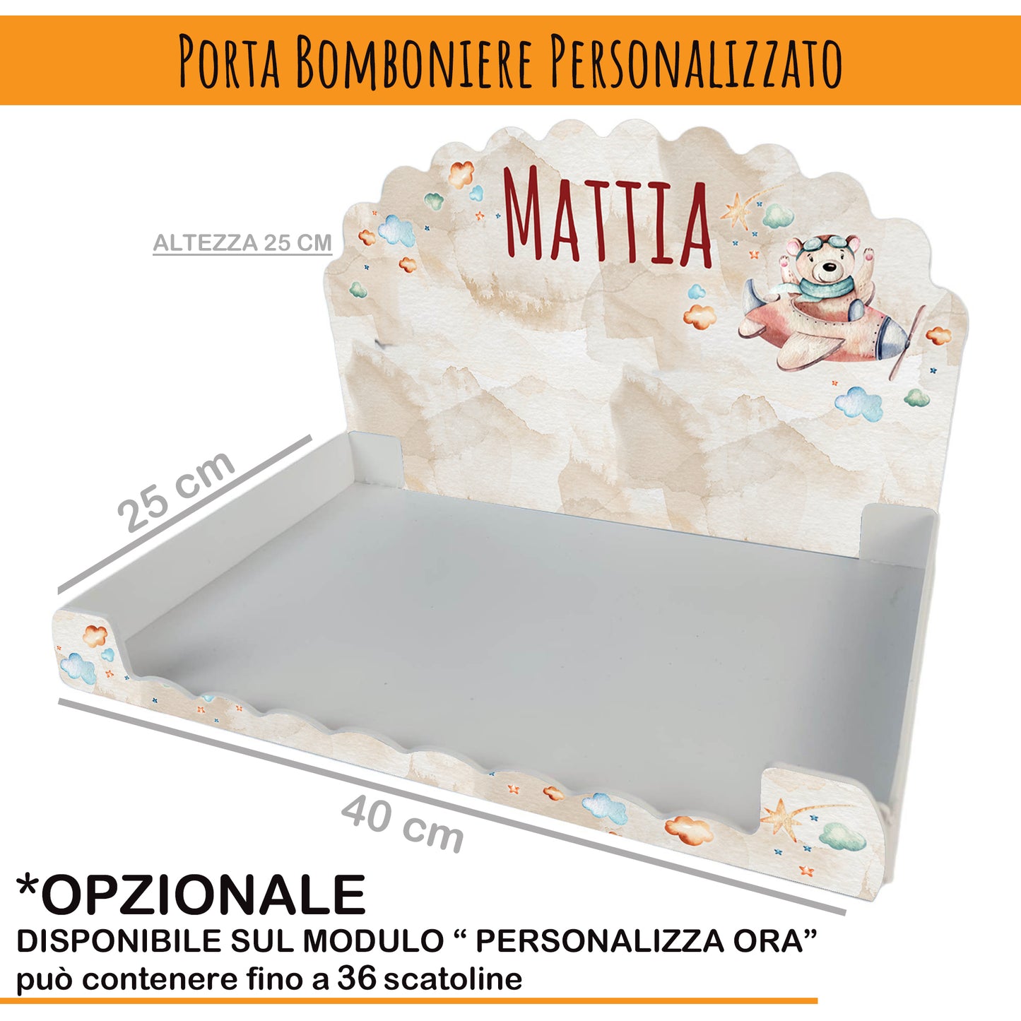 Calamita Personalizzata per Bomboniera Nascita o Battesimo da 24 pz (Aereo 27) | Spedizione Gratuita