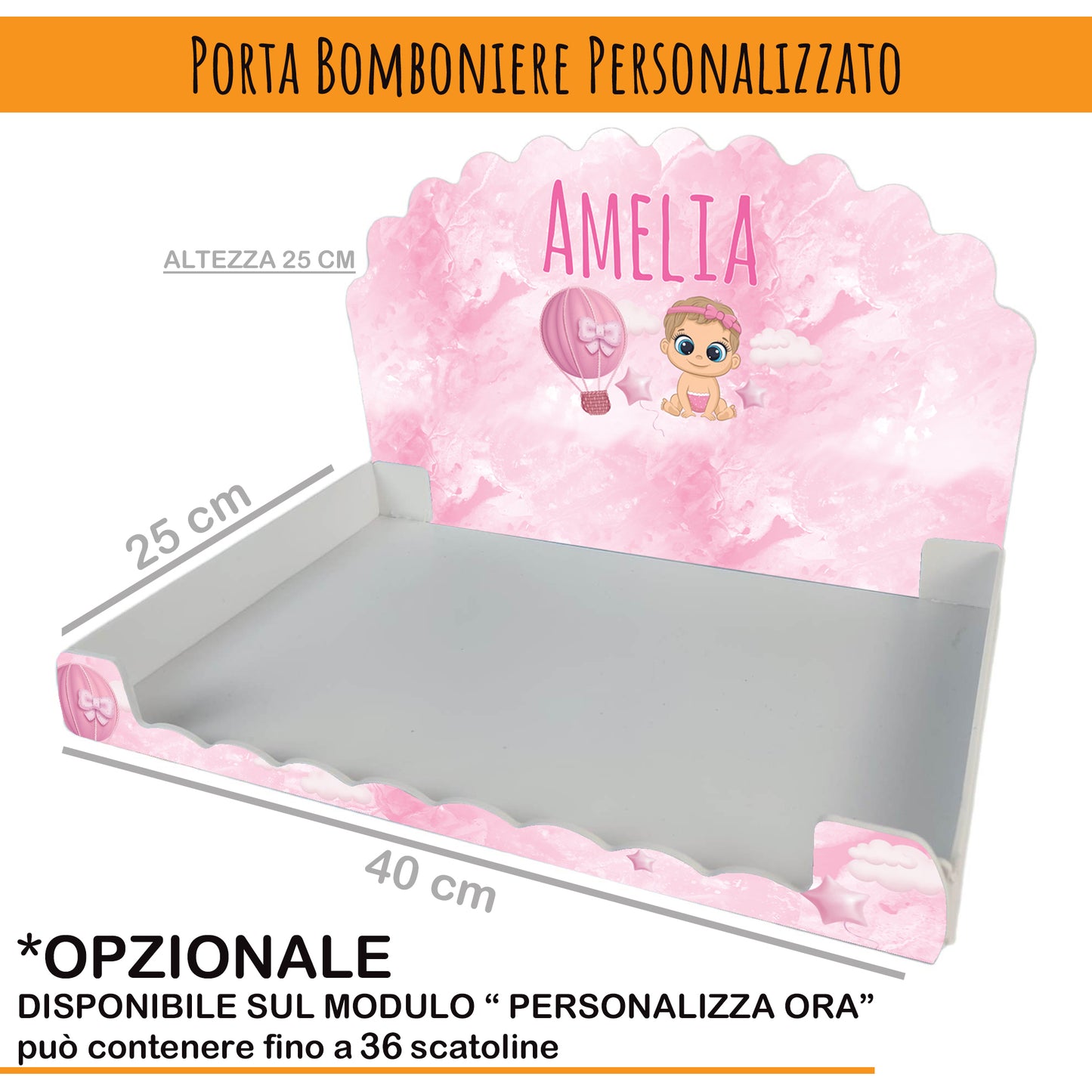 Calamita Personalizzata per Bomboniera Nascita o Battesimo da 24 pz (Bimba 30) | Spedizione Gratuita