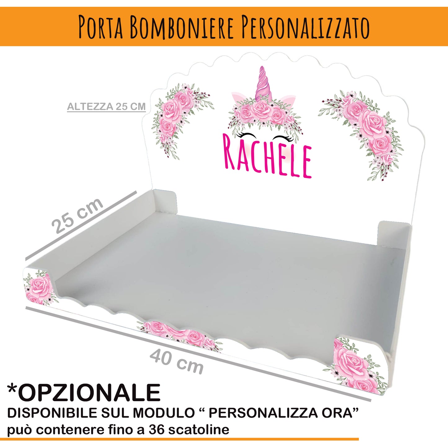 Pz 16 Scatola Portaconfetti personalizzata, nastrino incluso | Nica Bimba 66