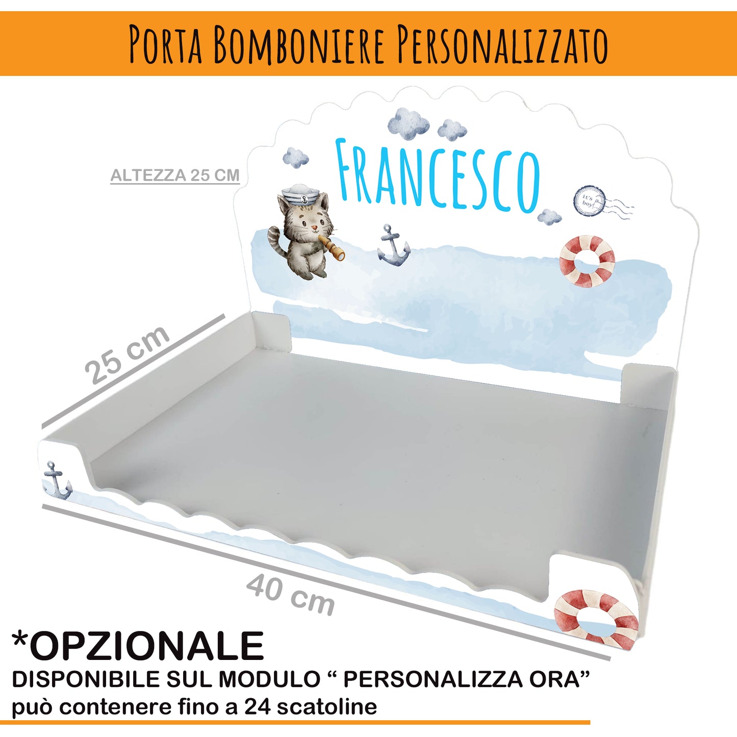 Pz 16 Scatola Portaconfetti personalizzata | Ritta 76