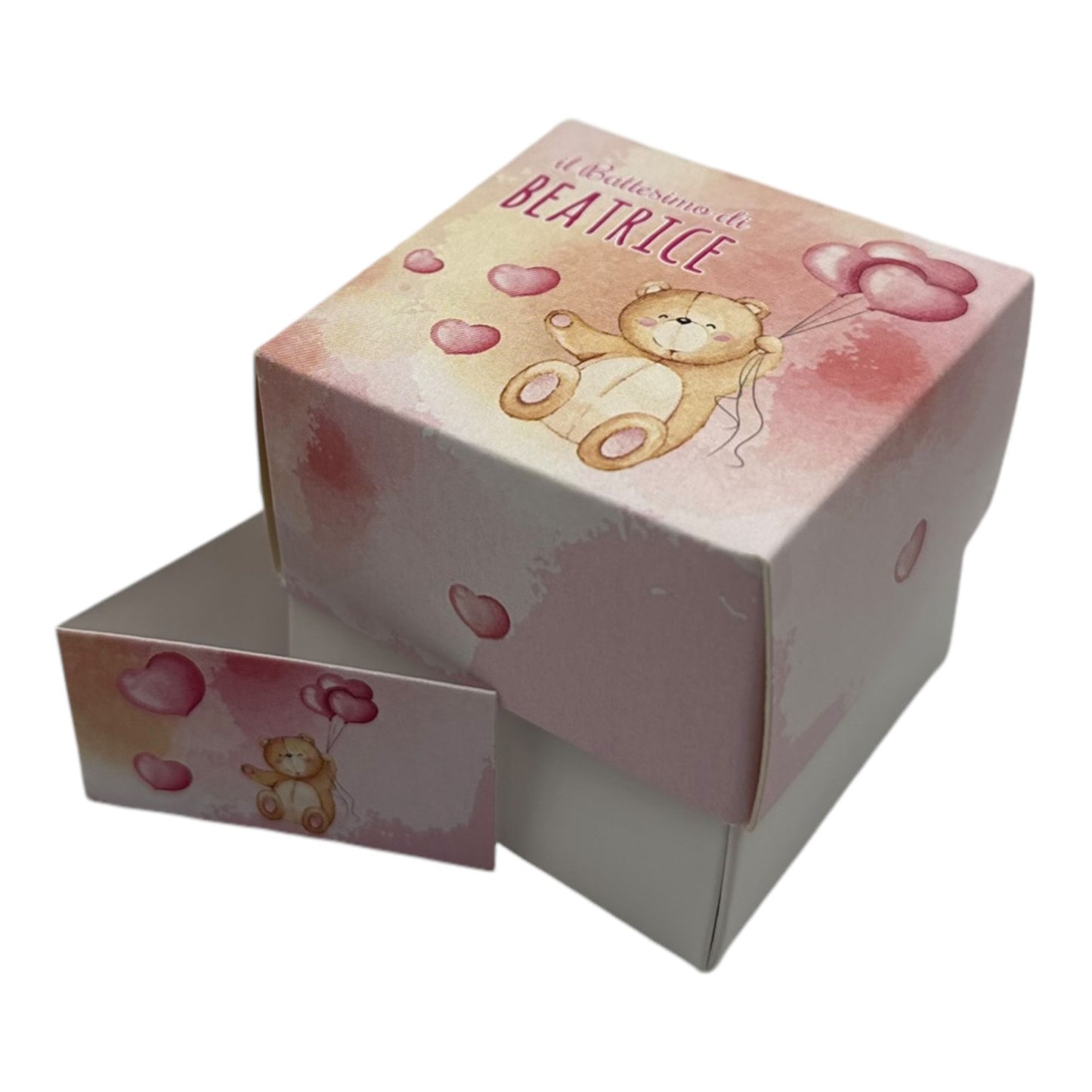 Pz 16 Scatola Portaconfetti personalizzata | Ritta Orsetto Bimba 09