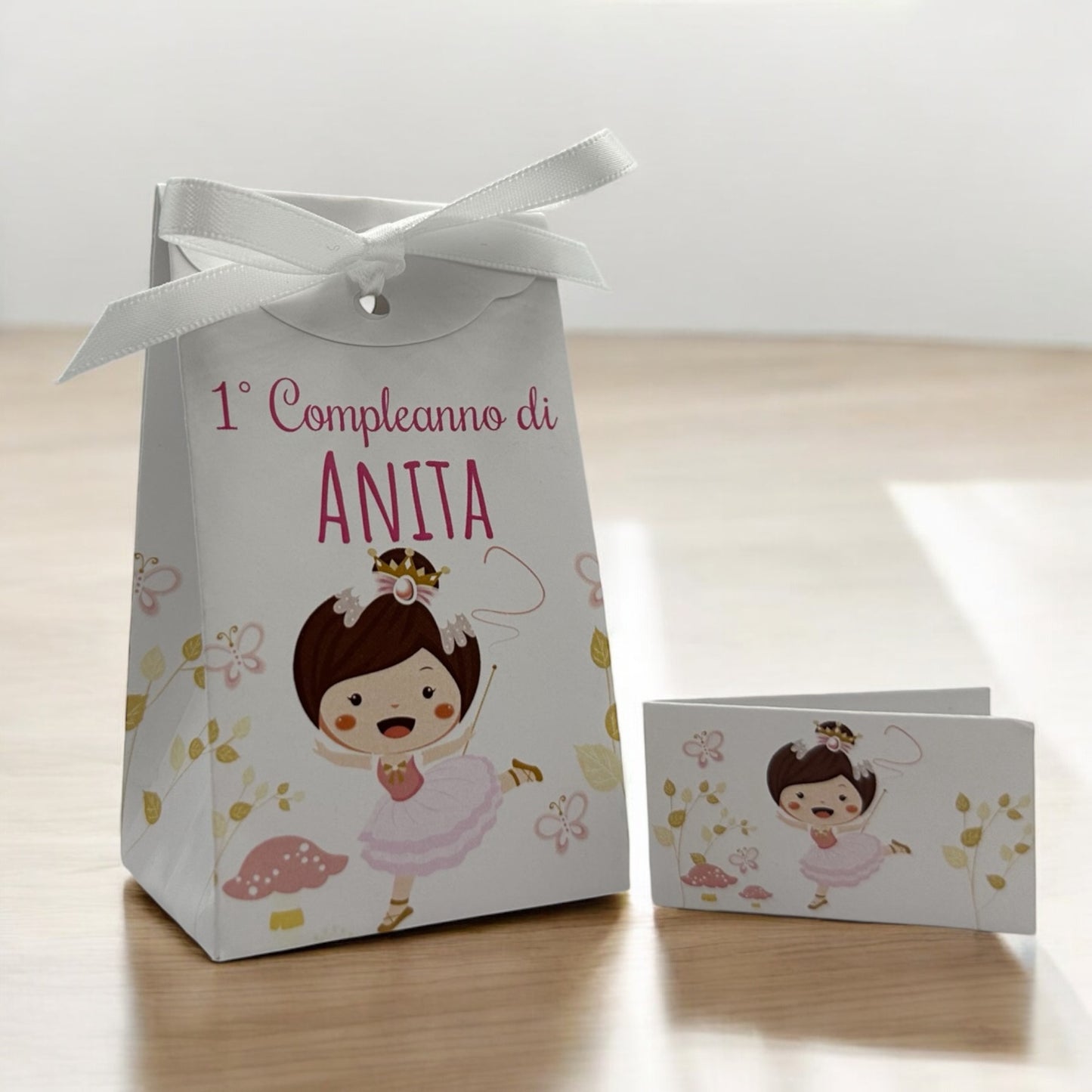 Pz 16 Scatola Portaconfetti personalizzata, nastrino incluso | Nica Modello 49 Bimba