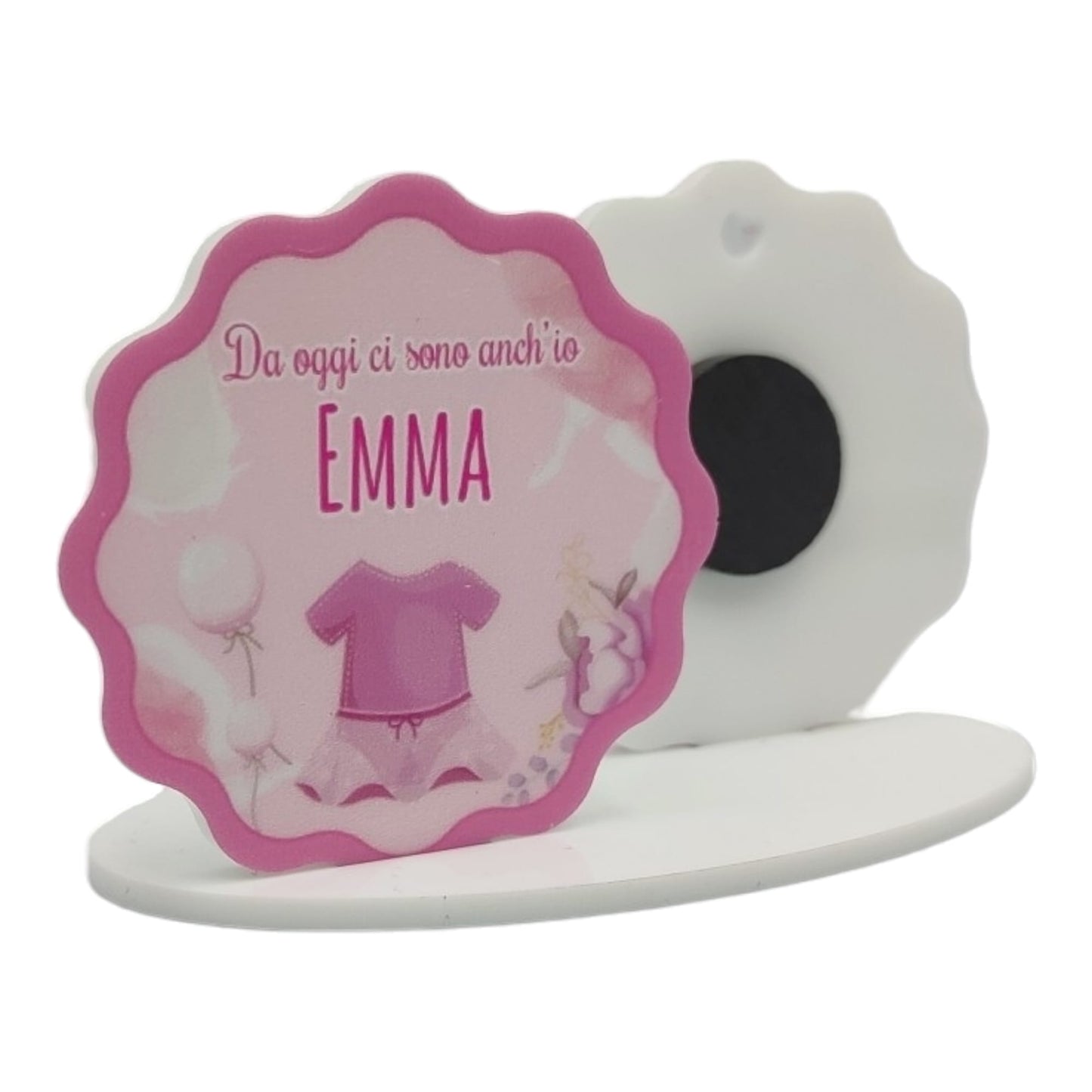 Calamita Personalizzata per Bomboniera Nascita o Battesimo da 24 pz (Bimba 34) | Spedizione Gratuita