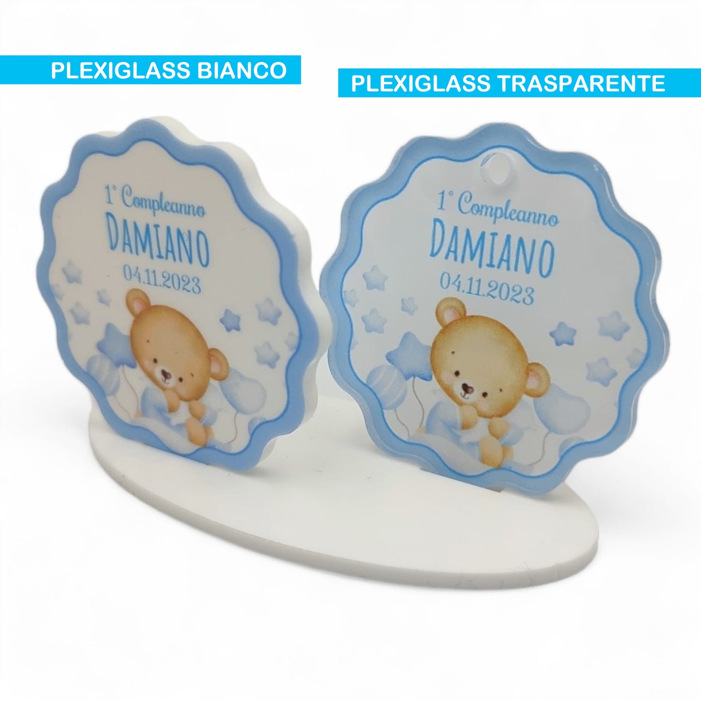 Calamita Personalizzata per Bomboniera Nascita o Battesimo da 24 pz (Modello 67) | Spedizione Gratuita