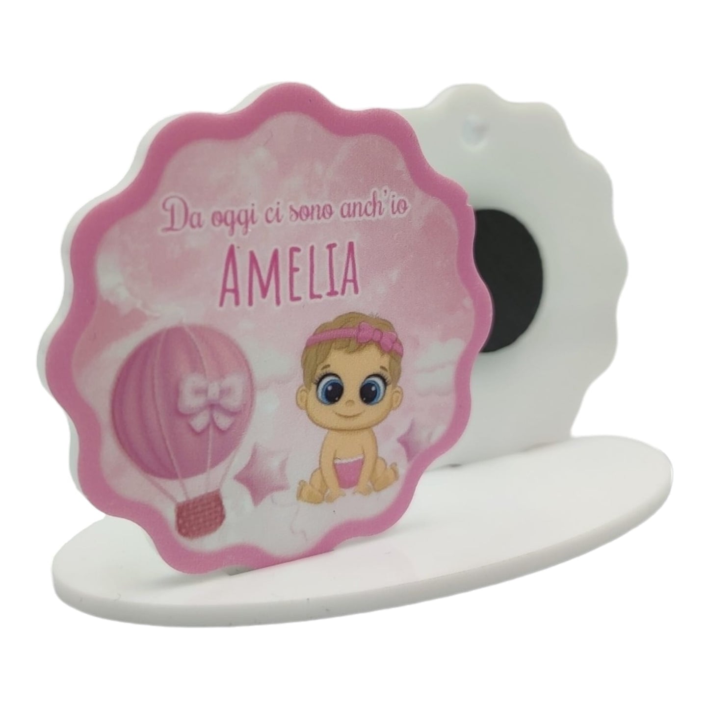 Calamita Personalizzata per Bomboniera Nascita o Battesimo da 24 pz (Bimba 30) | Spedizione Gratuita