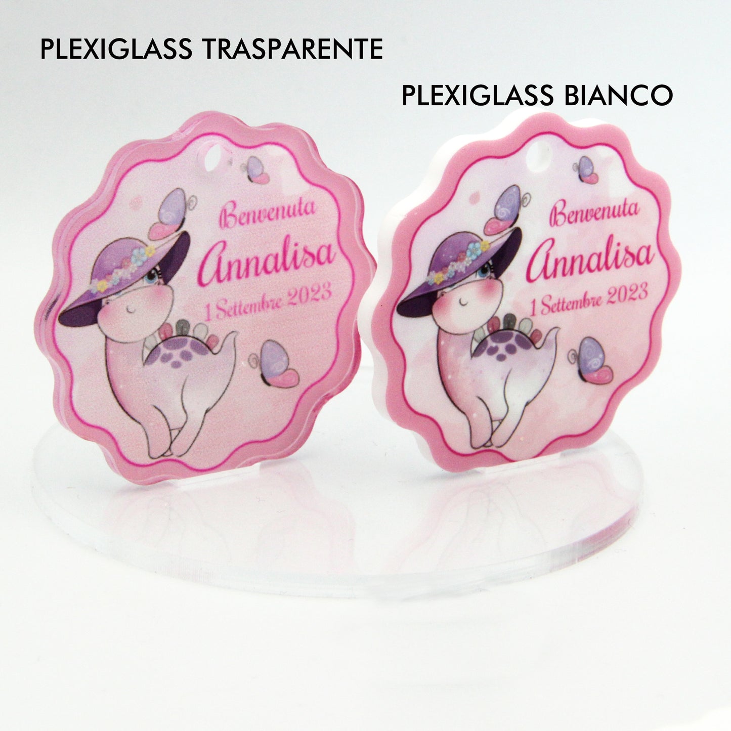 Calamita Personalizzata per Bomboniera Nascita o Battesimo da 24 pz (Dinosauro 13) | Spedizione Gratuita