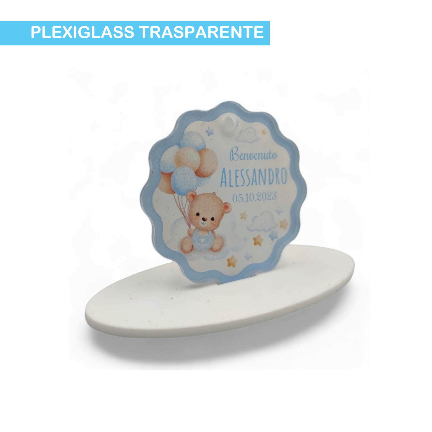 Calamita Personalizzata per Bomboniera Nascita o Battesimo da 24 pz (Modello 14) | Spedizione Gratuita