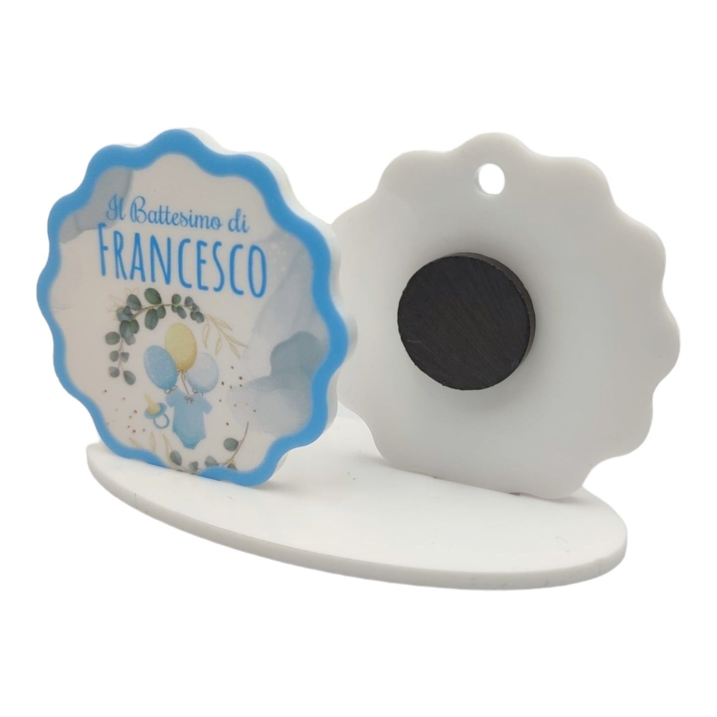 Calamita Personalizzata per Bomboniera Nascita o Battesimo da 24 pz (Bimbo 5) | Spedizione Gratuita