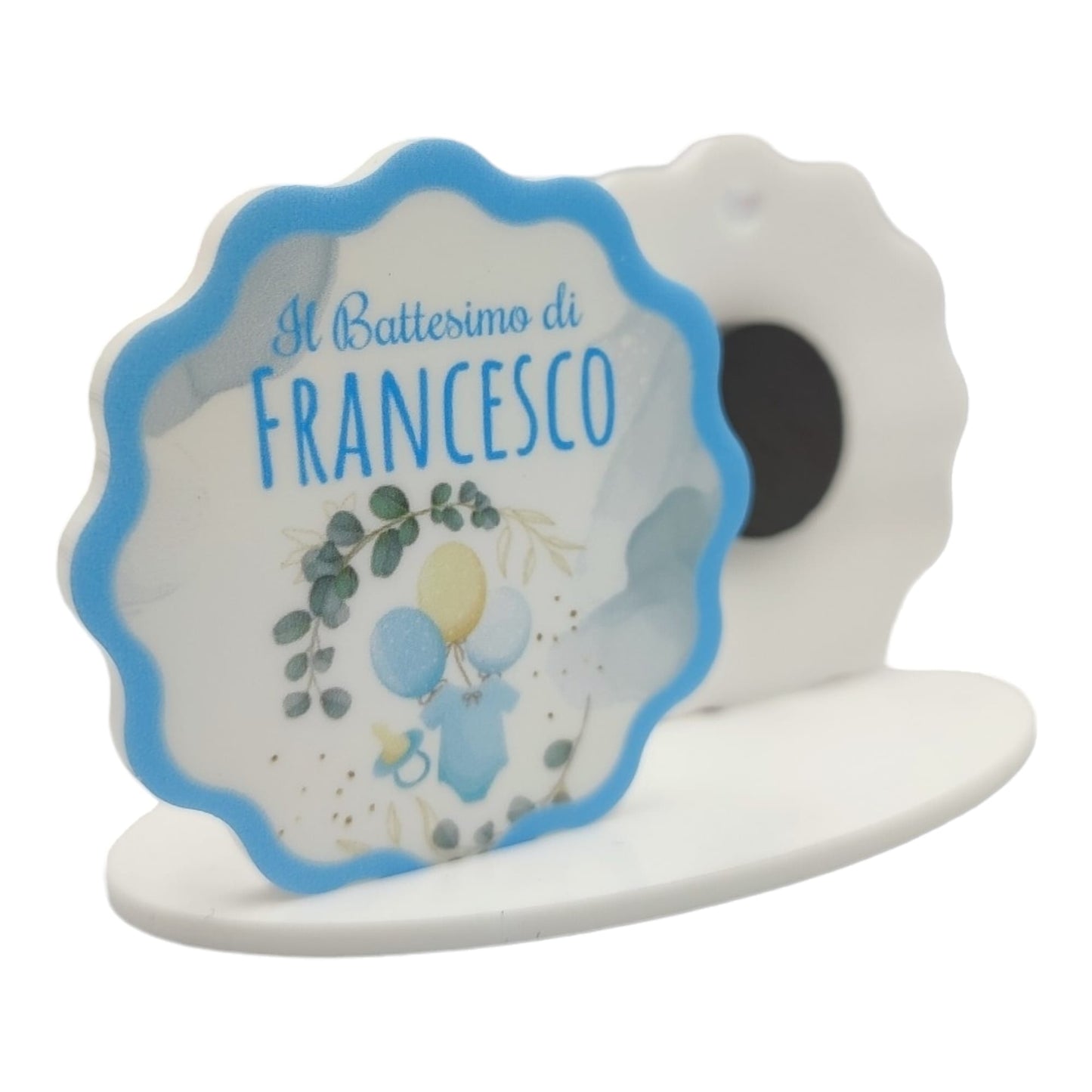 Calamita Personalizzata per Bomboniera Nascita o Battesimo da 24 pz (Bimbo 5) | Spedizione Gratuita