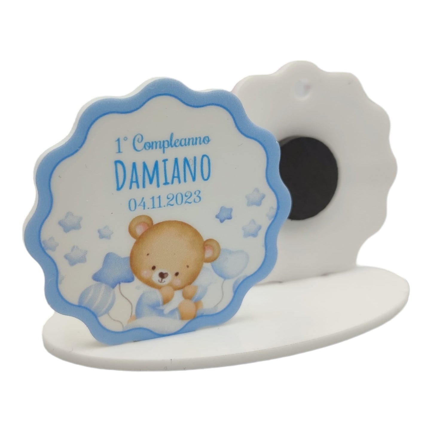Calamita Personalizzata per Bomboniera Nascita o Battesimo da 24 pz (Modello 67) | Spedizione Gratuita