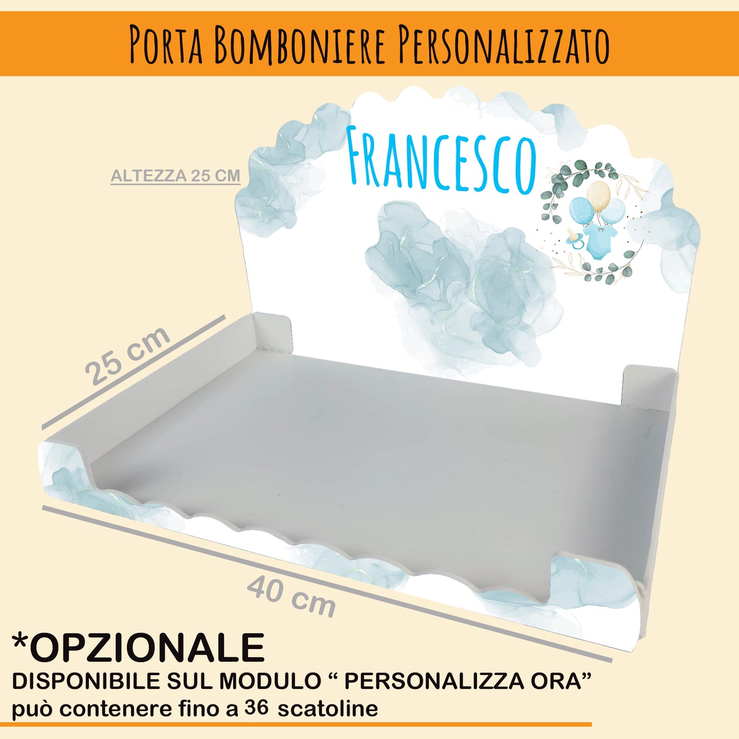 Calamita Personalizzata per Bomboniera Nascita o Battesimo da 24 pz (Bimbo 5) | Spedizione Gratuita