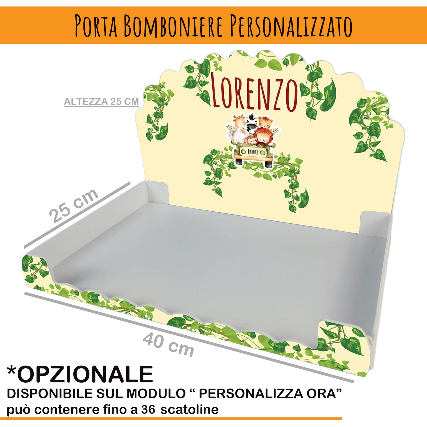 Calamita Personalizzata per Bomboniera Nascita o Battesimo da 24 pz (Safari 10) |  Spedizione Gratuita