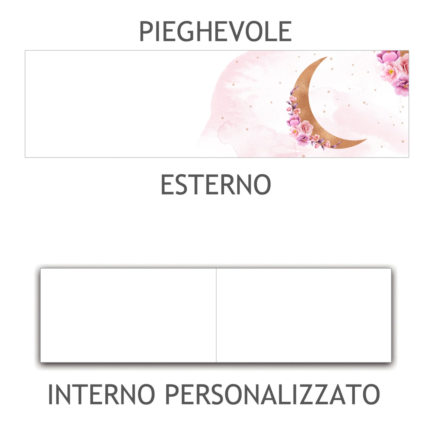 100 Bigliettini Bomboniera Pieghevole Personalizzato, Bigliettino Bomboniera Personalizzato con Nome e Data, tutto incluso, pronti per essere usati (Modello 73)