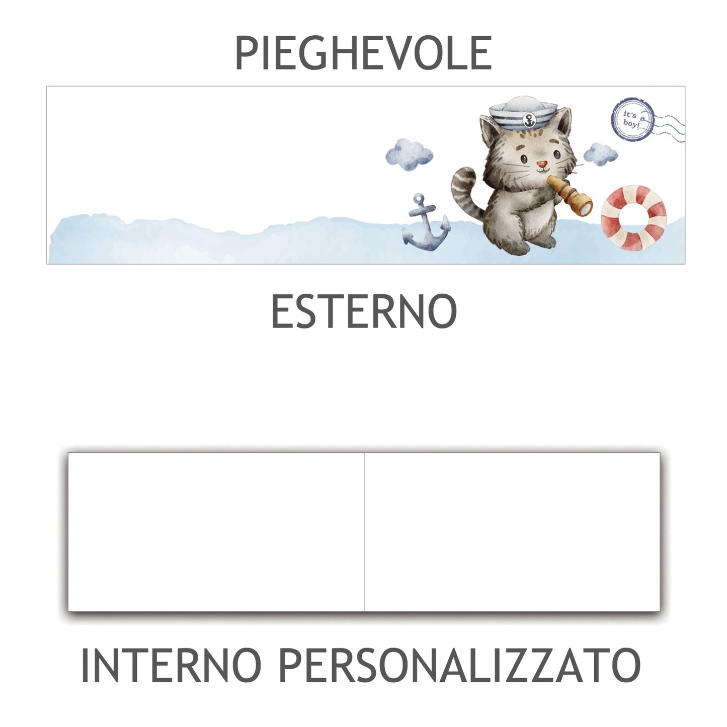 100 Bigliettini Bomboniera Pieghevole Personalizzato, Bigliettino Bomboniera Personalizzato con Nome e Data, tutto incluso, pronti per essere usati (Modello 76)