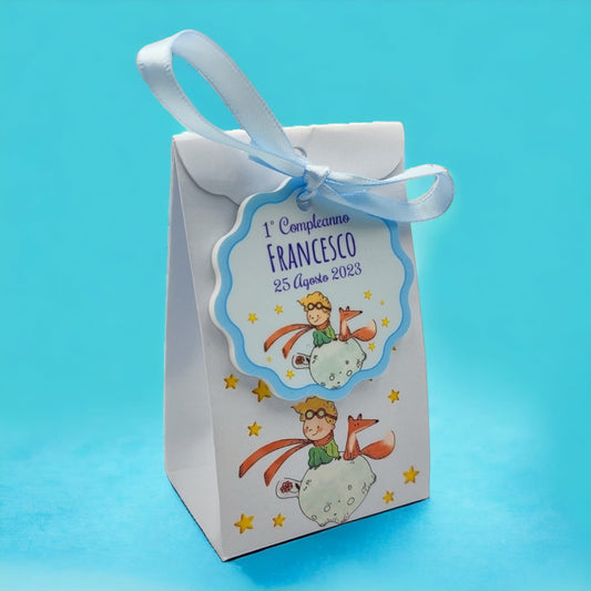 Calamita Personalizzata per Bomboniera Nascita o Battesimo da 24 pz (Piccolo Principe Volpe 6) | Spedizione Gratuita