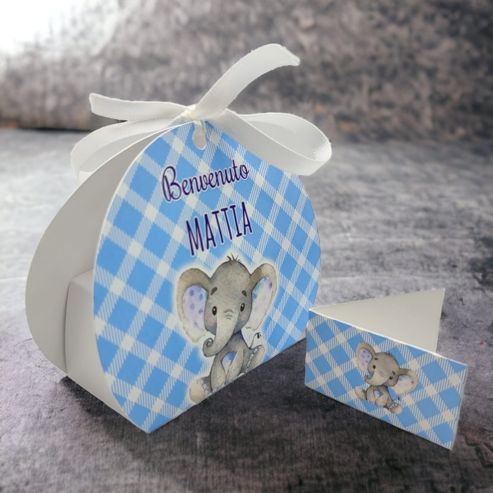 Scatoline Portaconfetti Personalizzate - Bomboniere Per Battesimo E Nascita, Con Orsetto - Foto 9