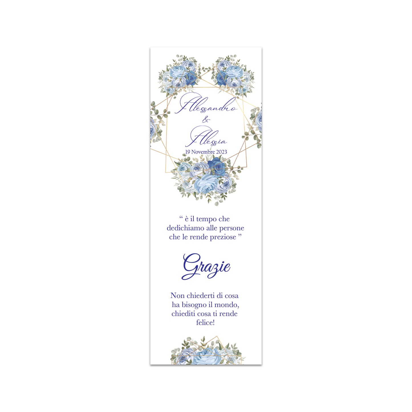 Segnaposto Matrimonio Personalizzato in Cartoncino Martellato 15x5 | Matrimonio 04