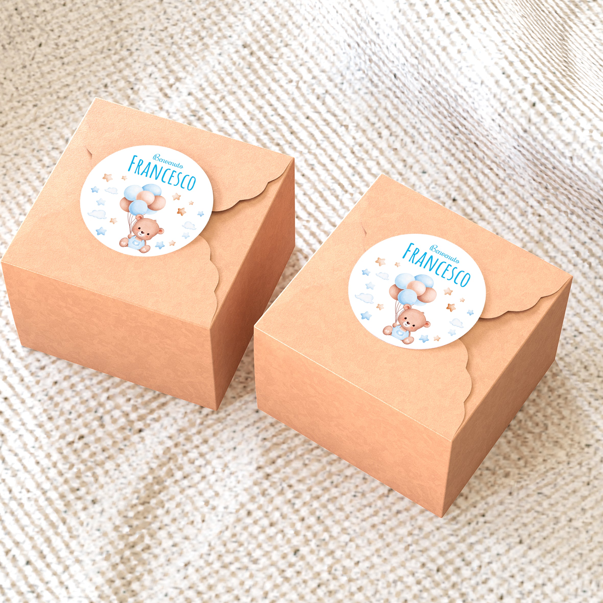 100 Etichette Adesive Personalizzate - Per Bomboniere, Compleanni, Battesimi, Nascite - Foto 10