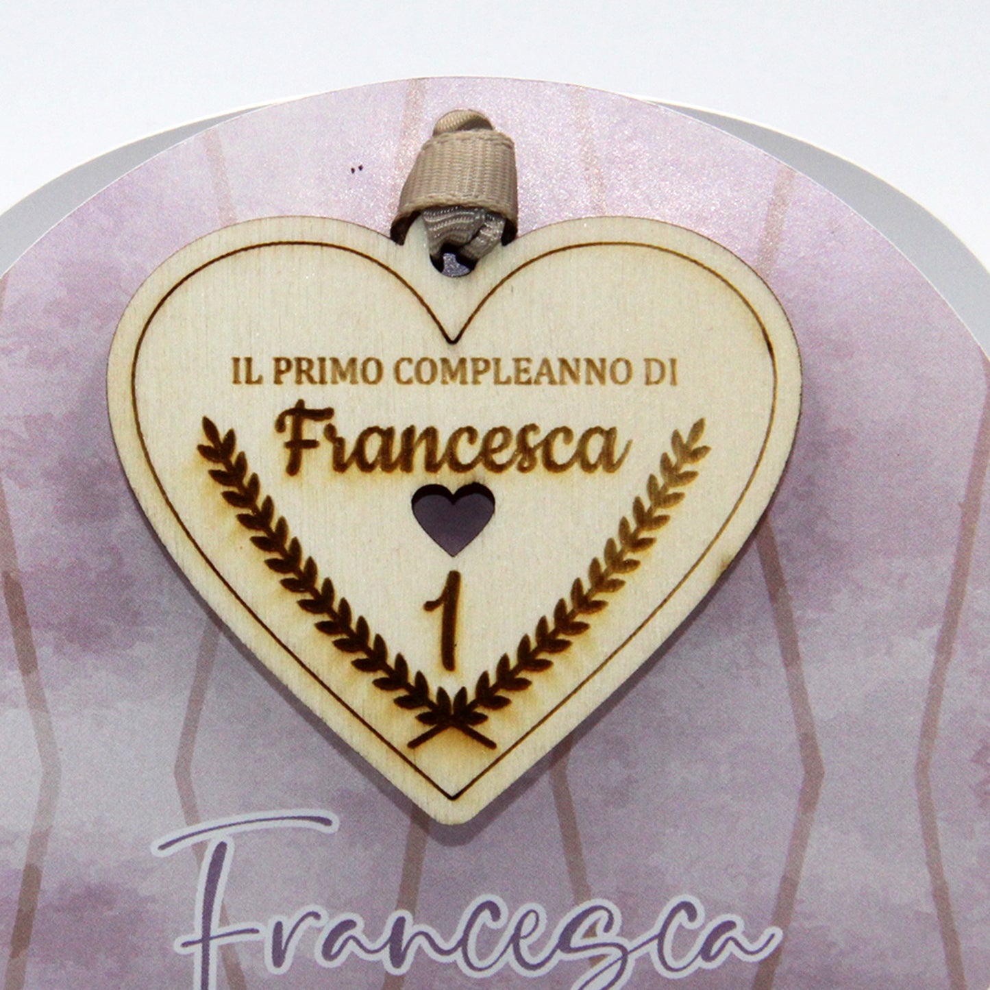Tag in Legno Personalizzato per Bomboniera, Scatola, Sacchettino | Cuore mod. 1