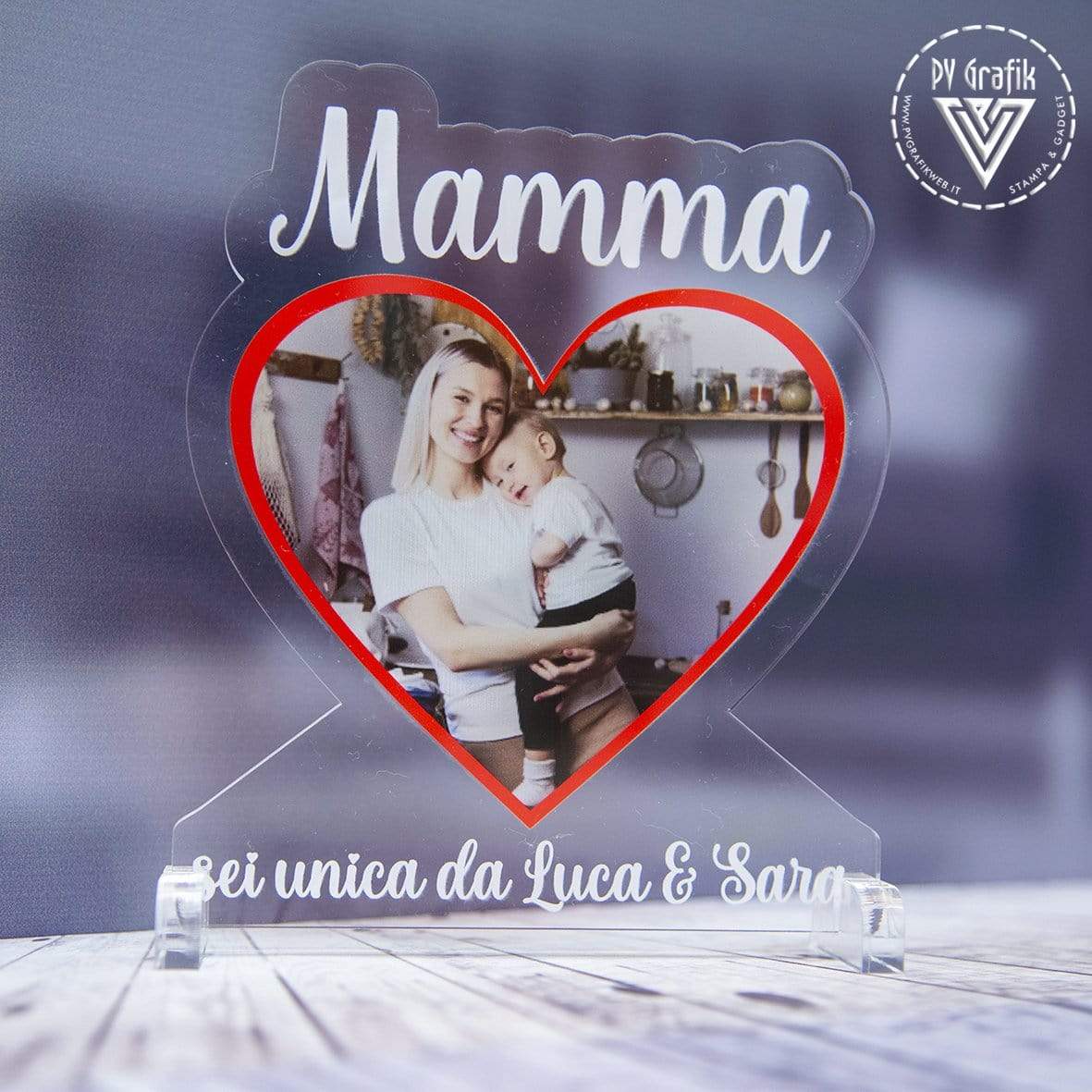 PVGRAFIKWEB QUADRO IN PLEXIGLASS CON FOTO FESTA DELLA MAMMA