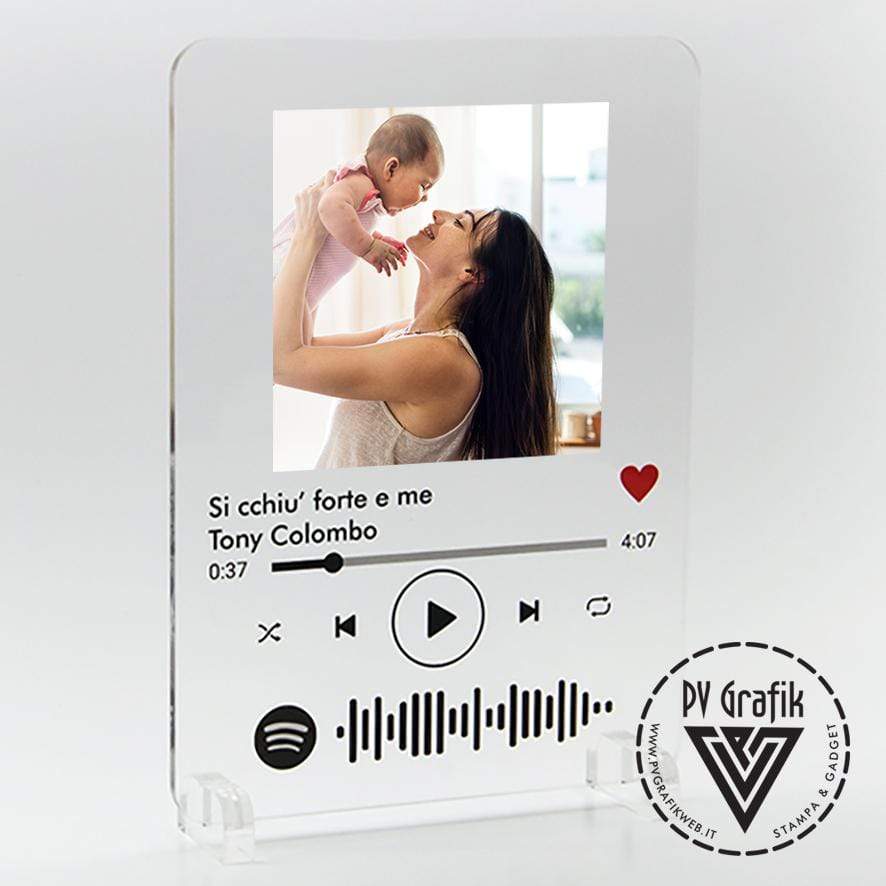 PVGRAFIKWEB Quadro in plexiglass spotify personalizzato con foto