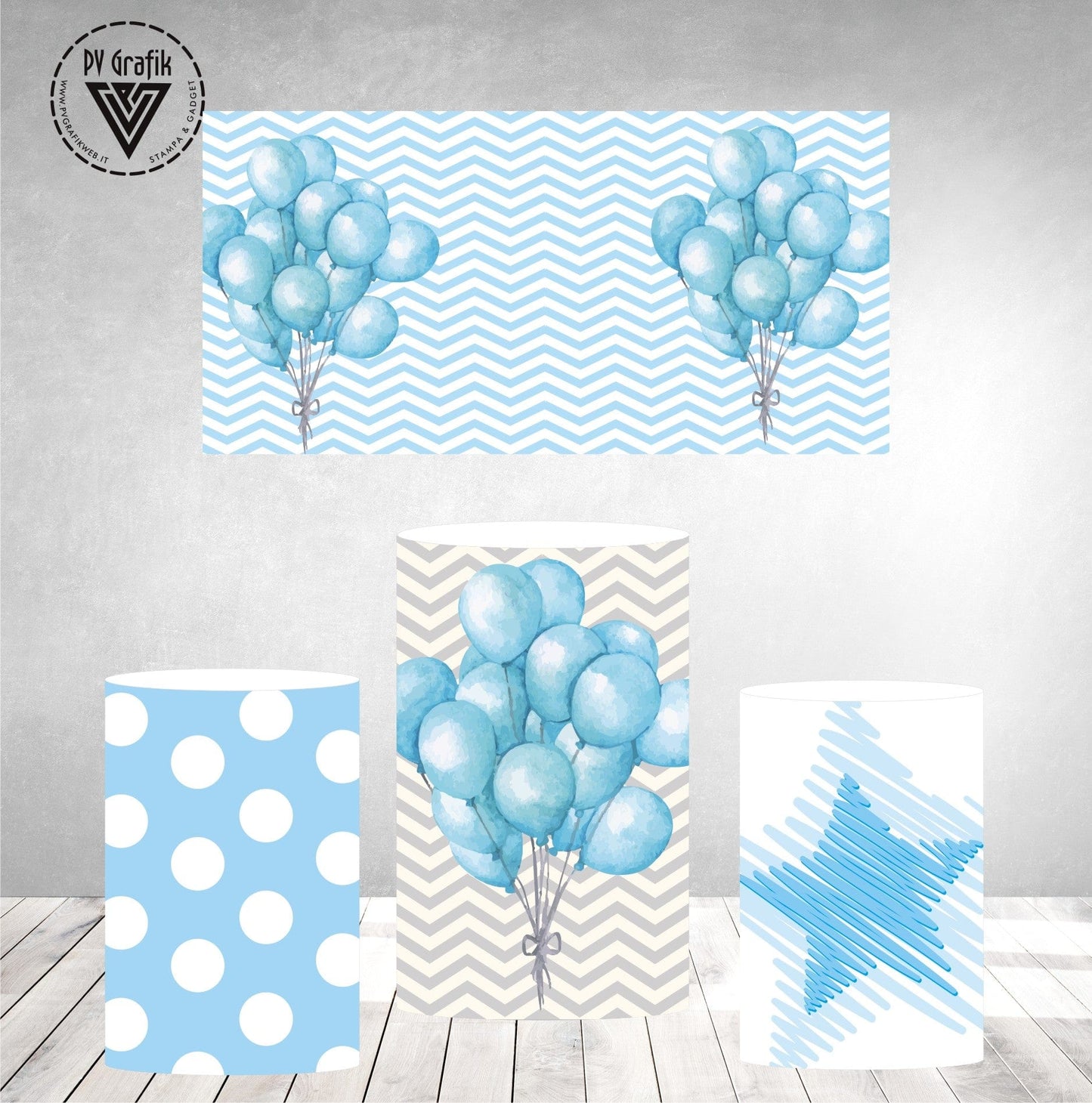 PVGRAFIKWEB RIVESTIMENTO CILINDRI NASCITA DA PERSONALIZZARE