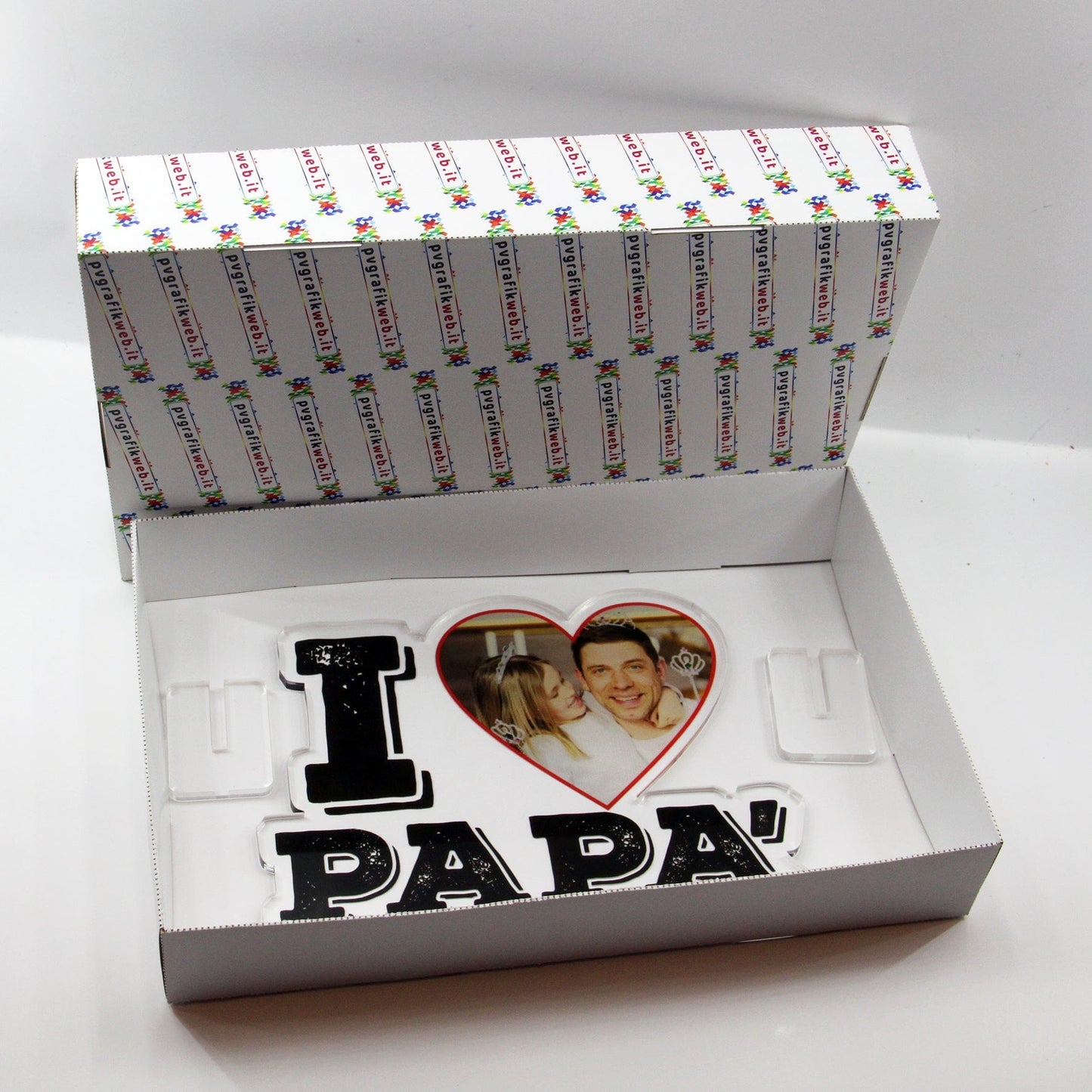 PVGRAFIKWEB TARGA IN PLEXIGLASS FESTA DEL PAPÀ CON FOTO | i love papà con foto