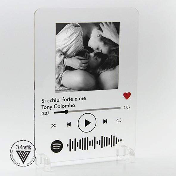 PVGRAFIKWEB Targa spotify e portachiavi spotify personalizzati con foto e brano | Spedizione Gratuita