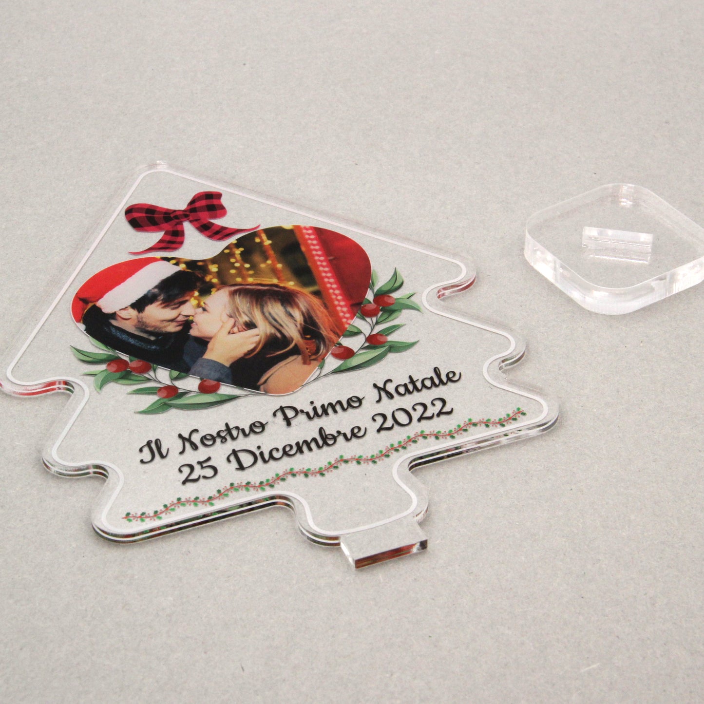 Albero in plexiglass Personalizzato con foto cuore | SPEDIZIONE GRATUITA | Trasparente