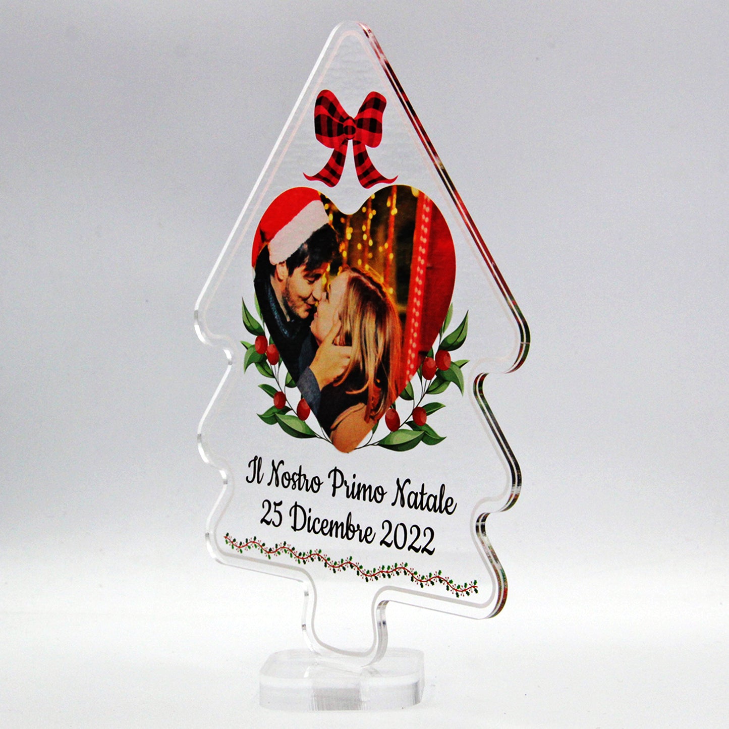 Albero in plexiglass Personalizzato con foto cuore | SPEDIZIONE GRATUITA | Trasparente