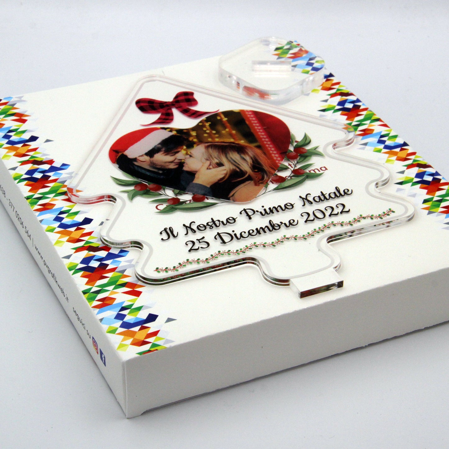 Albero in plexiglass Personalizzato con foto cuore | SPEDIZIONE GRATUITA | Trasparente