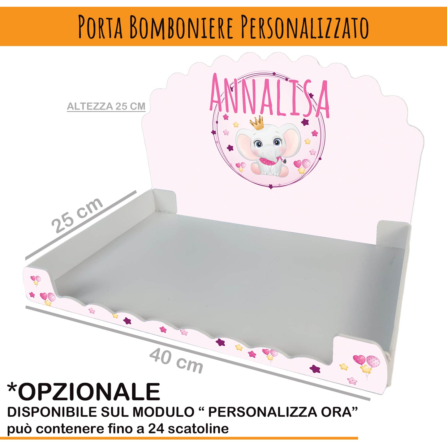 Pz 16 Scatola Portaconfetti personalizzata  | Ritta Bimba 57