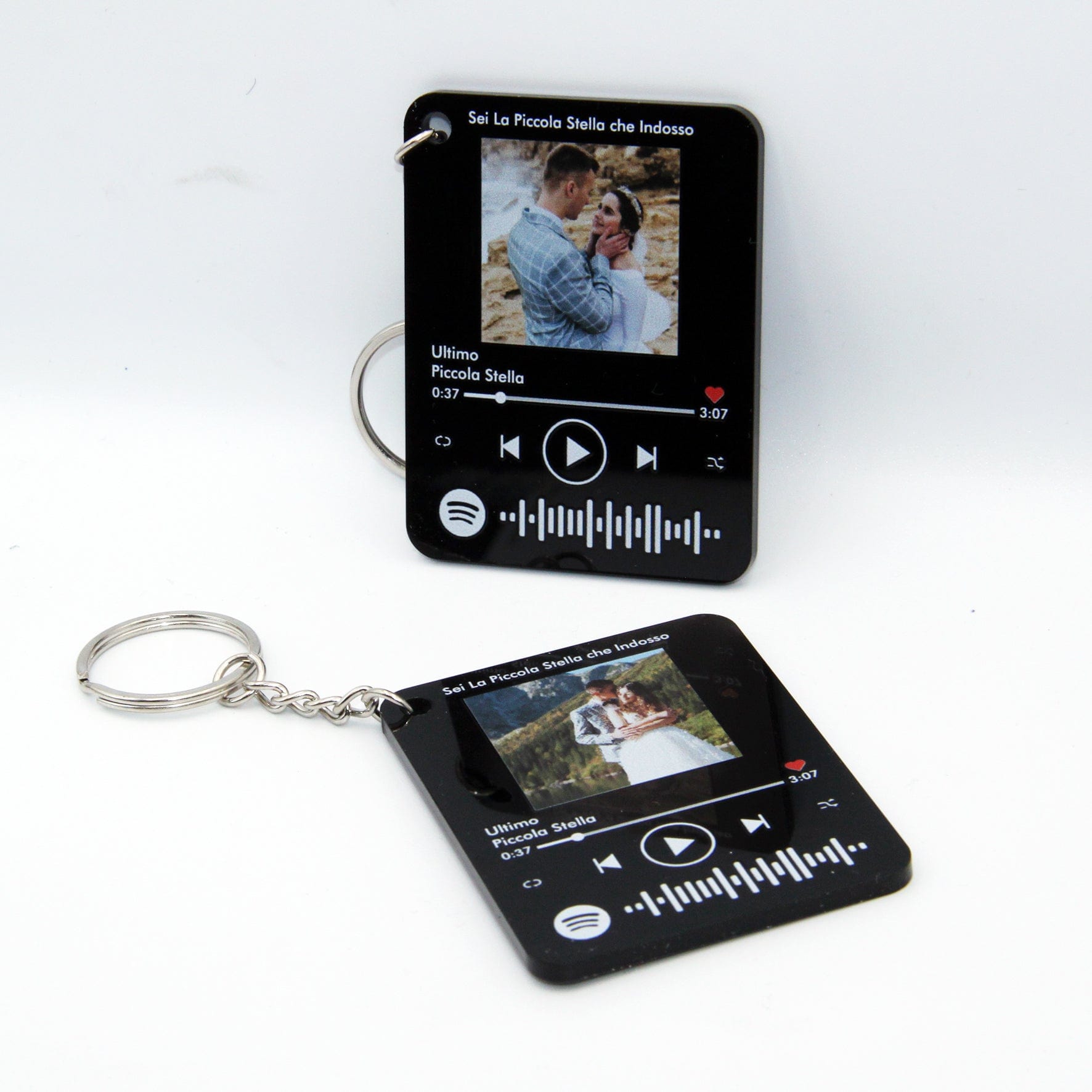 Portachiavi Spotify modello targhetta Musica personalizzata Misura 8x3.5