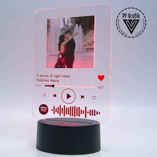 PVGRAFIKWEB Lampada Spotify Personalizzata con foto e brano | fai un regalo e dedica una canzone
