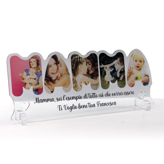 Targa Love Print Festa Della Mamma – Targhetta In Alluminio 15x20 Con Dedica